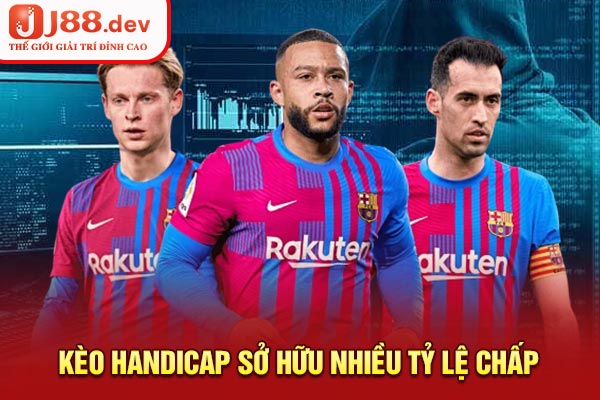 Kèo Handicap sở hữu nhiều tỷ lệ chấp